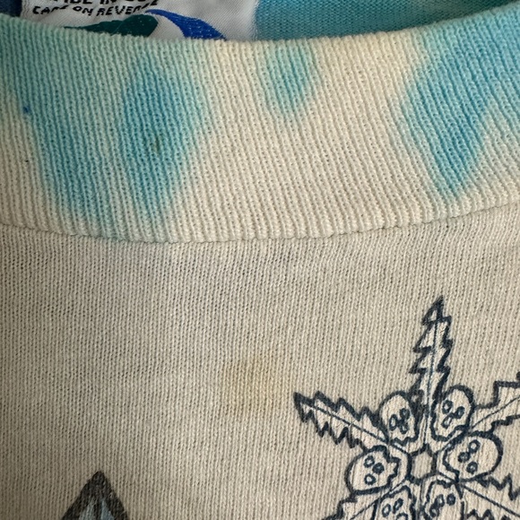 1994 Grateful Dead Liquid Blue Vintage Tie-Dye Long Sleeve Shirt - Bear - Picture 5 of 7